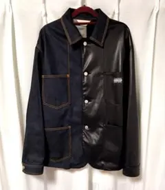 早い者勝ち 美品 Jieda デニム＆レザーコンビジャケット 切替ジャケット