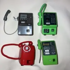 NTT東日本　ミニチュア公衆電話 4個セット ガチャガチャ
