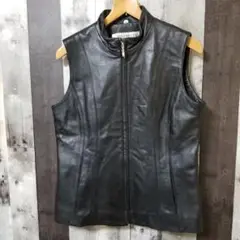BALMAIN バルマン レザー ベスト ラム 羊革 ジップ
