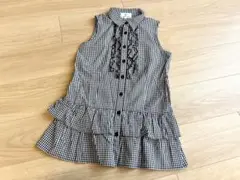 KUMIKYOKU ギンガムチェック ワンピースTL(150〜160cm)