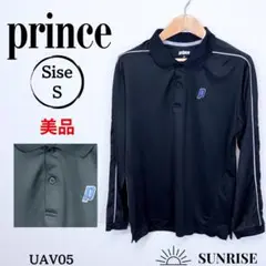★美品★ prince プリンス メンズ ブラック 長袖 ポロシャツ Sサイズ