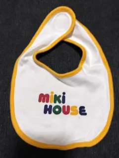 MIKI HOUSE スタイ・よだれかけ ホワイト/イエロー