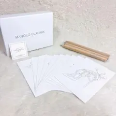 MANOLO BLAHNIK マノロブラニク 色鉛筆 ぬり絵 カード セット