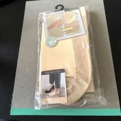 ベージュ クルーソックス 伸縮性