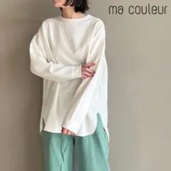 Ma couleur　マクルール　ダブルクロスジョーゼットプルオーバー 日本製