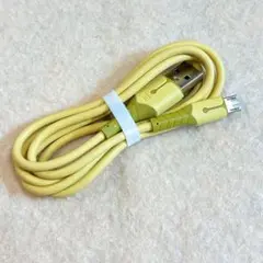 イエロー USB to Micro USB 充電ケーブル　イエロー　1m