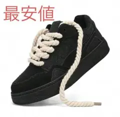 最安PLATFORM THICK ROPE SHOES 厚底geek スニーカー