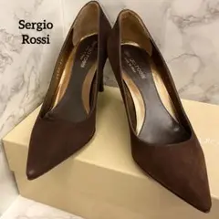 【美品】セルジオロッシ パンプス スエード ブラウン 茶色