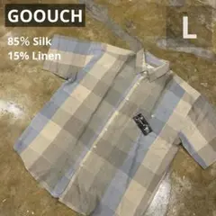 GOOUCH グーチ　デッドストック　シルク　リネン 半袖シャツ　L