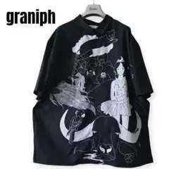 graniph グラニフ×中村佑介 ファンクラブ ビッグシャツ 黒 XL