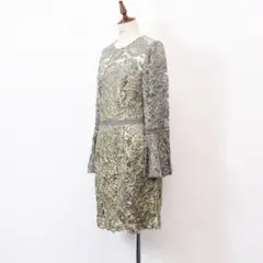 タダシショージ レディース 総レース ロング ワンピース シースルー 6 ドレス