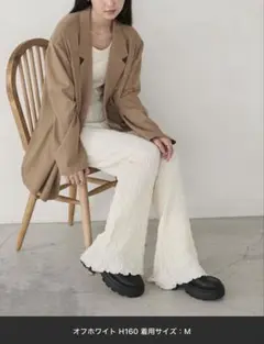 forksy オフホワイト フレアパンツ Mサイズ