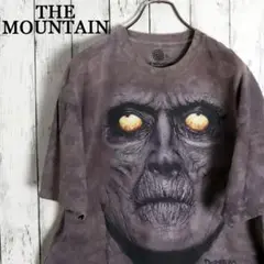 迫力満点！THE MOUNTAIN メキシコ製 ゾンビ顔 ホラープリントTシャツ
