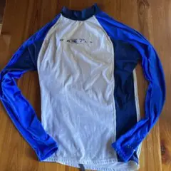 オニール長袖ラッシュガードホワイト/ブルーsize L