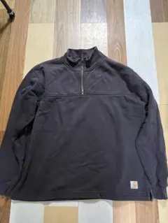 Carhartt ブラック ハーフジップ トレーナー