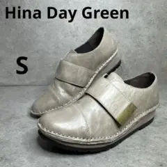 新品！Hina Day Greenベルクロストラップマニッシュシューズ