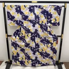 浴衣 華やか 八重桜の染柄 着物 木綿 RK-6062