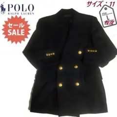 【希少ヴィンテージ】 ポロラルフローレン 金ボタン ダブル 紺ブレザー