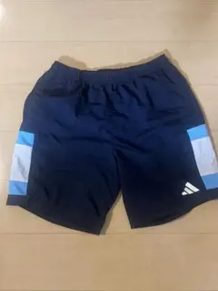 adidas ネイビー ナイロンショートパンツ Lサイズ