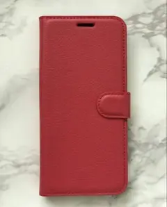 Xperia 1 III（1 マーク3 ）レッド　シンプルレザー手帳型ケース