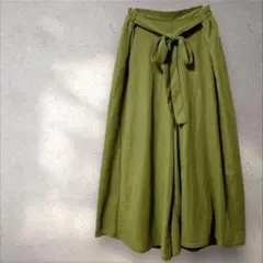 キューティーブロンド【Ｌ】ワイドパンツ ボトムス 七分丈 ウエストゴム ポケット