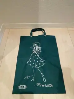 Fleurète イラストエコバッグ ダークグリーン