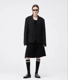 【soerte】サイドジップスウェットハーフパンツ