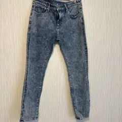 globalwork ケミカルウォッシュ スリムデニムパンツ