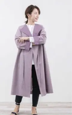 美品✨ヨリ yori スプリングコート ダブルフレア　バックフリル ノーカラー 2025年最新】Yori レディース トレンチコート・スプリングコート
