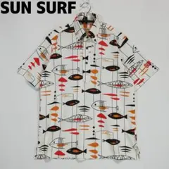 SUN SURF ポロシャツ 半袖 鹿の子 BDシャツ ホワイト S サンサーフ