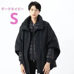 ウールリッチ WOOLRICH ダウンライニングマント ダウン ポンチョ S 紺