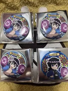鬼滅の刃×AEON 缶バッジ 嘴平伊之助 ３個 冨岡義勇1個セット 無限城