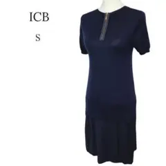 iCB アイシービー ワンピース オールインワン セットアップ風 ネイビー 花柄