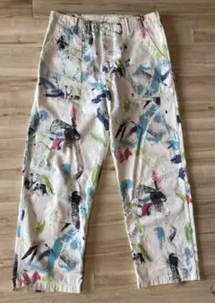 【orSlow 】ペイントプリント ワイド ファティーグパンツ