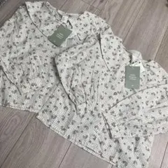 新品タグ付き　H&M ADORABLES 花柄せーラー長袖シャツ 115