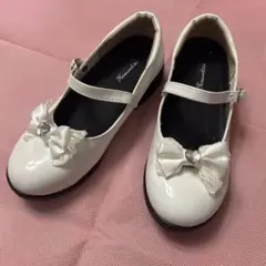 フォーマルシューズ　エナメルシューズ　23cm ホワイト