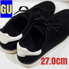 GU スエードタッチスニーカー black 27.0cm