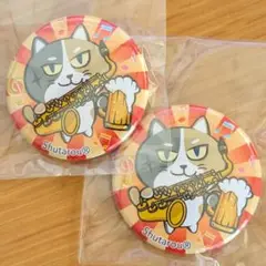 Cats,Beer,and Music缶バッチ2個セット