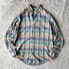 エディーバウアー 80s BD L/S check shirt M