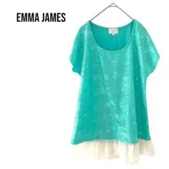 EMMA JAMES 半袖トップス　夏色　涼しげ　レイヤード　重ね着　マリン