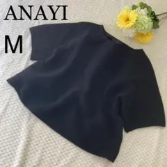 ANAYI リブニット半袖プルオーバー