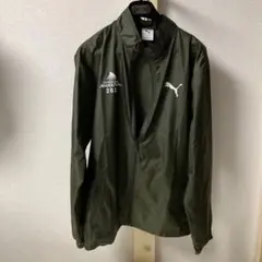 激レア美品PUMA オリーブグリーン ウインドブレーカーNEOS Lサイズ