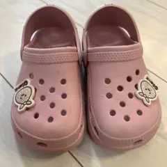 すみっこぐらし ピンク　クロックス　16センチ
