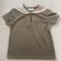fizière 襟付き Tシャツ カーキ 120