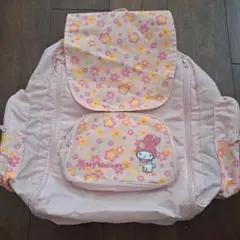 My Melody 花柄リュック大きめ