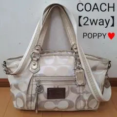 COACH POPPY♡2wayショルダーバッグ トートバッグ 旅行 マザーズ
