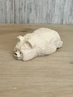 木彫りくまさん暑くて疲れてる