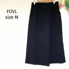 FOVL　スカート　黒　ベルト付き M 　無地　1418