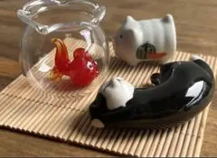 【新品】猫の置物セット