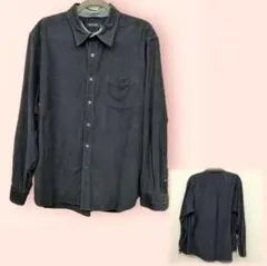 NAUTICA シャツ Lサイズ 濃紺 ネイビーブラック YA4244 0522